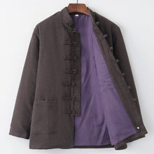 Load image into Gallery viewer, Front Opening Woolen Traditional Chinese Style Thick Wadded Coat
