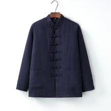 Load image into Gallery viewer, Front Opening Woolen Traditional Chinese Style Thick Wadded Coat
