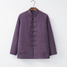 Load image into Gallery viewer, Front Opening Woolen Traditional Chinese Style Thick Wadded Coat
