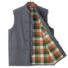 Load image into Gallery viewer, Mandarin Collar Traditional Chinese Style Wadded Waistcoat
