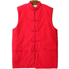 Load image into Gallery viewer, Mandarin Collar Traditional Chinese Style Wadded Waistcoat
