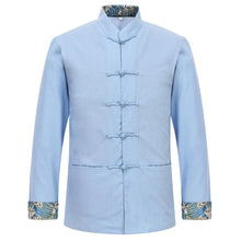 Muatkan imej ke dalam penonton Galeri, Signature Cotton Chinese Style Kung Fu Coat with Brocade Turned Cuff
