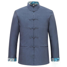 Load image into Gallery viewer, Signature Cotton Chinese Style Kung Fu Coat with Brocade Turned Cuff
