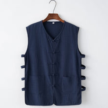 Muatkan imej ke dalam penonton Galeri, Signature Cotton V Neck Traditional Chinese Style Waistcoat
