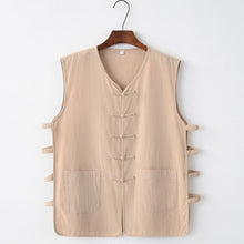 Muatkan imej ke dalam penonton Galeri, Signature Cotton V Neck Traditional Chinese Style Waistcoat
