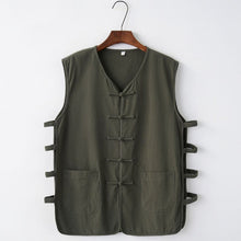 Load image into Gallery viewer, Signature Cotton V Neck Traditional Chinese Style Waistcoat
