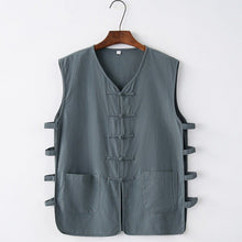 Muatkan imej ke dalam penonton Galeri, Signature Cotton V Neck Traditional Chinese Style Waistcoat
