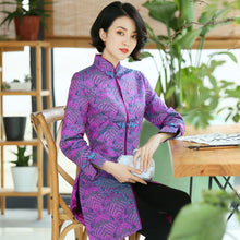 Load image into Gallery viewer, Mandarin Collar Knee Length Bodycon Chinese Style Wind Coat
