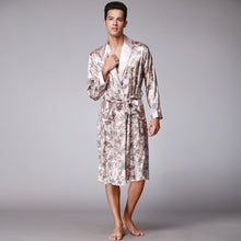 Load image into Gallery viewer, Auspicious Pattern Silk Blend Loungewear Sleepwear Bathrobe
