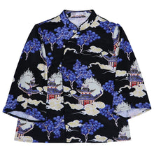 Load image into Gallery viewer, 3/4 Sleeve Mandarin Collar Retro Japanese Kimono Style Blouse
