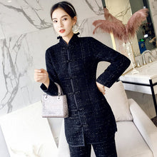 Muatkan imej ke dalam penonton Galeri, Woolen Traditional Chinese Style Women&#39;s Suit
