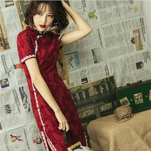 Load image into Gallery viewer, 1930&#39;s Shanghai Style Cheongsam Retro Floral Chinese Dress
