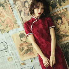 Load image into Gallery viewer, 1930&#39;s Shanghai Style Cheongsam Retro Floral Chinese Dress
