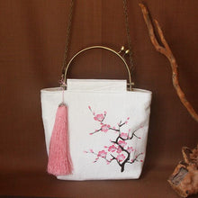 Load image into Gallery viewer, Hand Drawing Prune Tree Chinese Style Canvas Shoulder Bag Handbag
