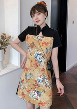 Load image into Gallery viewer, Spliced Floral Modern Cheongsam Chic Plus Size A-Line Dress
