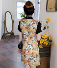 Load image into Gallery viewer, Spliced Floral Modern Cheongsam Chic Plus Size A-Line Dress
