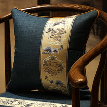 Load image into Gallery viewer, Floral Embroidery Brocade Traditional Chinese Cushion Covers
