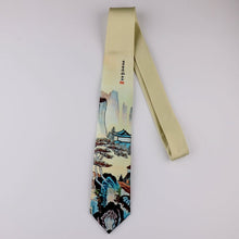 Load image into Gallery viewer, Chinese Landscape Painting Pattern Oriental Style Gentleman Necktie
