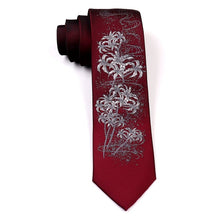 Load image into Gallery viewer, Chrysanthemum Embroidery Oriental Style Gentleman Necktie
