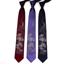 Load image into Gallery viewer, Chrysanthemum Embroidery Oriental Style Gentleman Necktie
