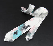 Load image into Gallery viewer, Traditional Chinese Painting Signature Cotton Oriental Style Gentleman Necktie
