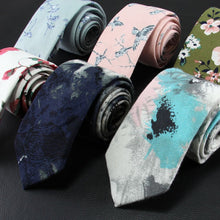 Load image into Gallery viewer, Traditional Chinese Painting Signature Cotton Oriental Style Gentleman Necktie
