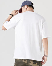 Muatkan imej ke dalam penonton Galeri, Reflect Light Print 100%  Cotton Round Neck Chinese T-shirt
