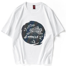 Muatkan imej ke dalam penonton Galeri, Reflect Light Print 100%  Cotton Round Neck Chinese T-shirt
