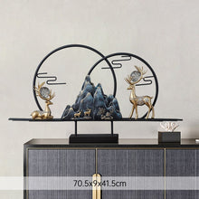 Load image into Gallery viewer, Deer &amp; Mountain Designed Oriental Home Decor
