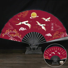 Muatkan imej ke dalam penonton Galeri, Cranes Painting Handmade Traditional Chinese Folidng Fan Decorative Fan
