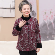 Muatkan imej ke dalam penonton Galeri, Floral Tang Suit Traditional Chinese Jacket Mother&#39;s Coat
