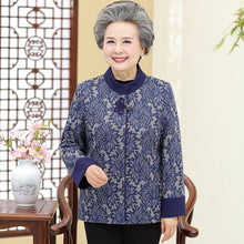 Load image into Gallery viewer, Floral Tang Suit Traditional Chinese Jacket Mother&#39;s Coat
