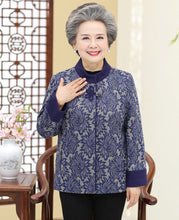 Load image into Gallery viewer, Floral Tang Suit Traditional Chinese Jacket Mother&#39;s Coat
