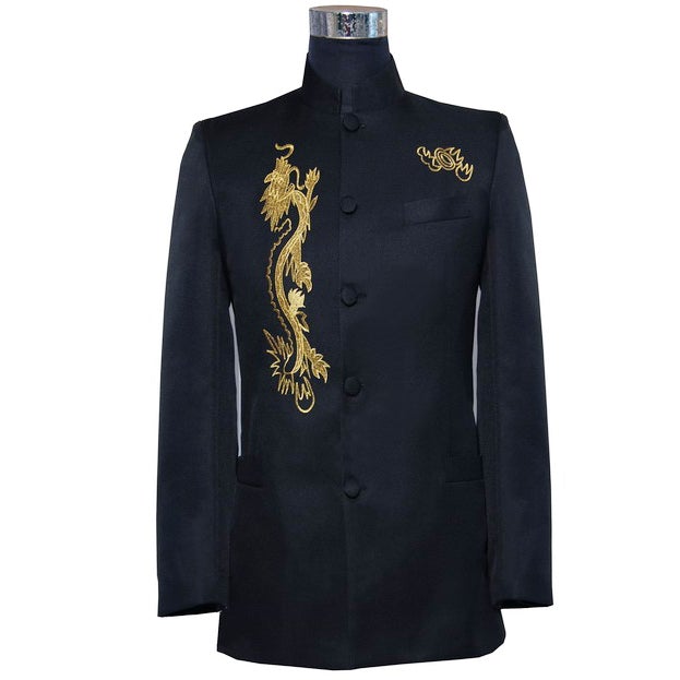 Dragon Embroidery Chinese Tunic Suit