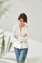 Load image into Gallery viewer, Angelina Gold-Trimmed Blazer Jacket
