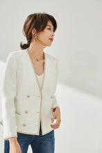 Load image into Gallery viewer, Angelina Gold-Trimmed Blazer Jacket
