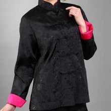 Muatkan imej ke dalam penonton Galeri, Reversible Silk Blend Auspicious Pattern Women&#39;s Chinese Jacket
