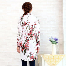 Load image into Gallery viewer, V Neck Long Sleeve Floral Chinese Style Blouse
