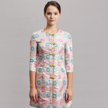 Muatkan imej ke dalam penonton Galeri, 3/4 Sleeve Round Neck Floral Chinese Style Wind Coat
