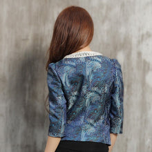 Load image into Gallery viewer, Open Front Round Neck Chinese Style Women&#39;s Jacket
