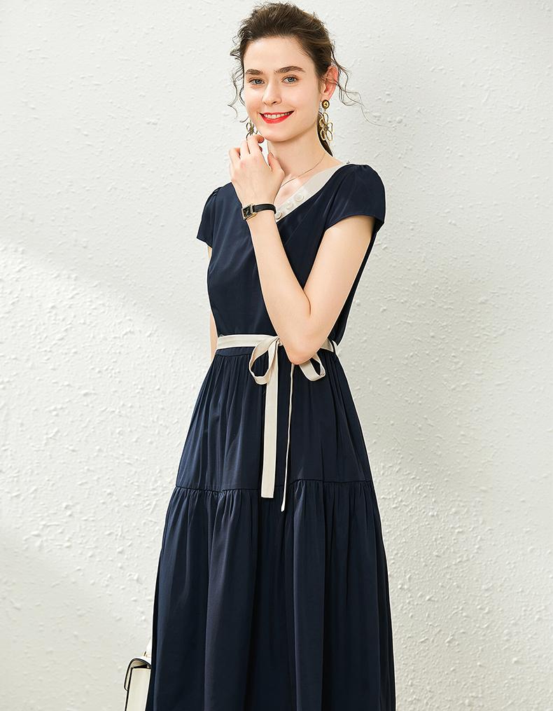 Navy Belt Dress