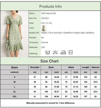 Load image into Gallery viewer, 100% Natural Silk Women&#39;s Dresses Sexy V Neck Short Sleeves Printed Ruffles Ruched Fashion Casual Mid Dress Vestido
