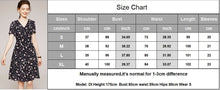 Load image into Gallery viewer, 100% Silk Women&#39;s Runway Dress Sexy V Neck Short Sleeves Criss Cross Floral Printed Fashion Short Designer Dresses
