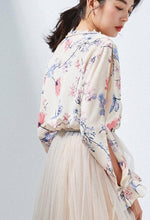 Load image into Gallery viewer, Alicia  Floral Silk Blouse
