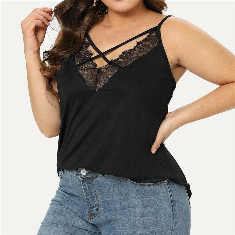 Plus Size Women's Casual Sleeveless Silk Vest Blouse Fashion Ladies Loose Solid Casual Beach Shirt Tops